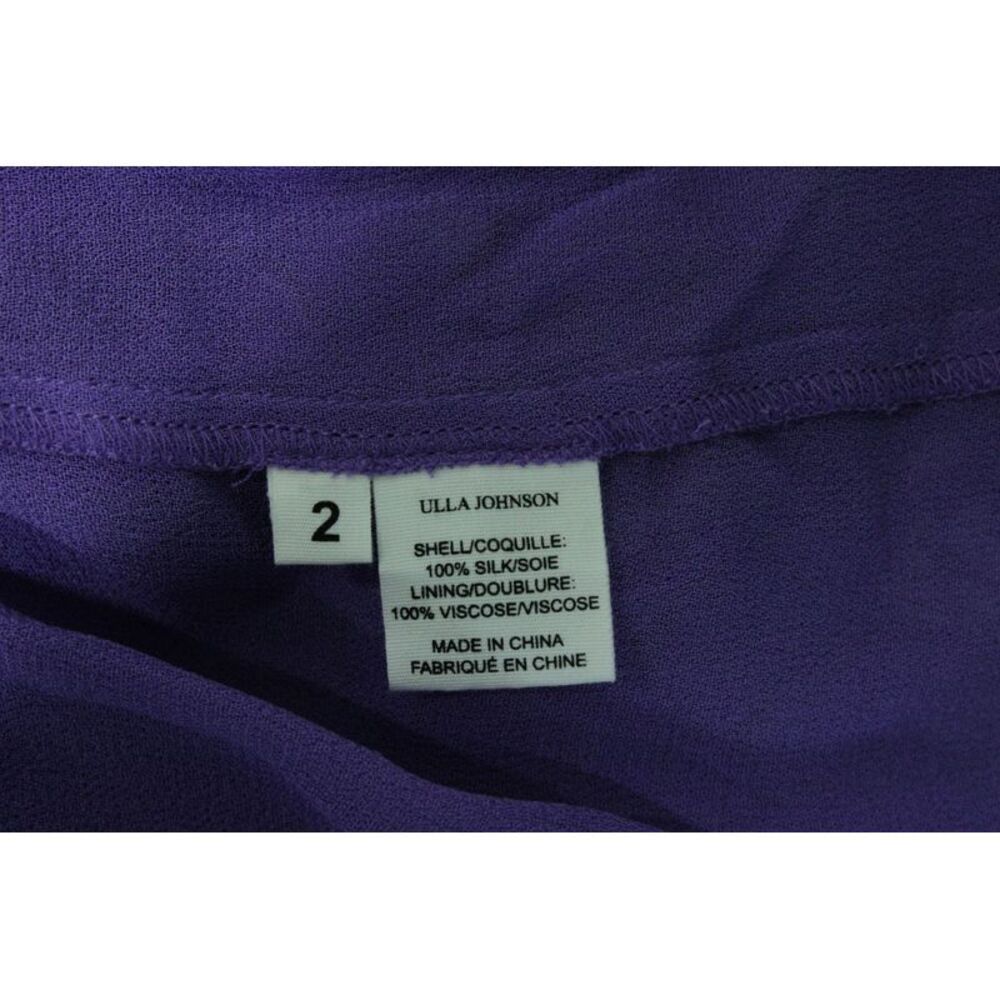 Ulla Johnson Alissa Floral Ruffle Dress in Purple Silk - Picture 5 of 5